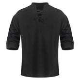 Medieval Ages Cotton and Linen Long-sleeved Men Shirt Cosplay Costume Outfits Halloween Carnival Suit